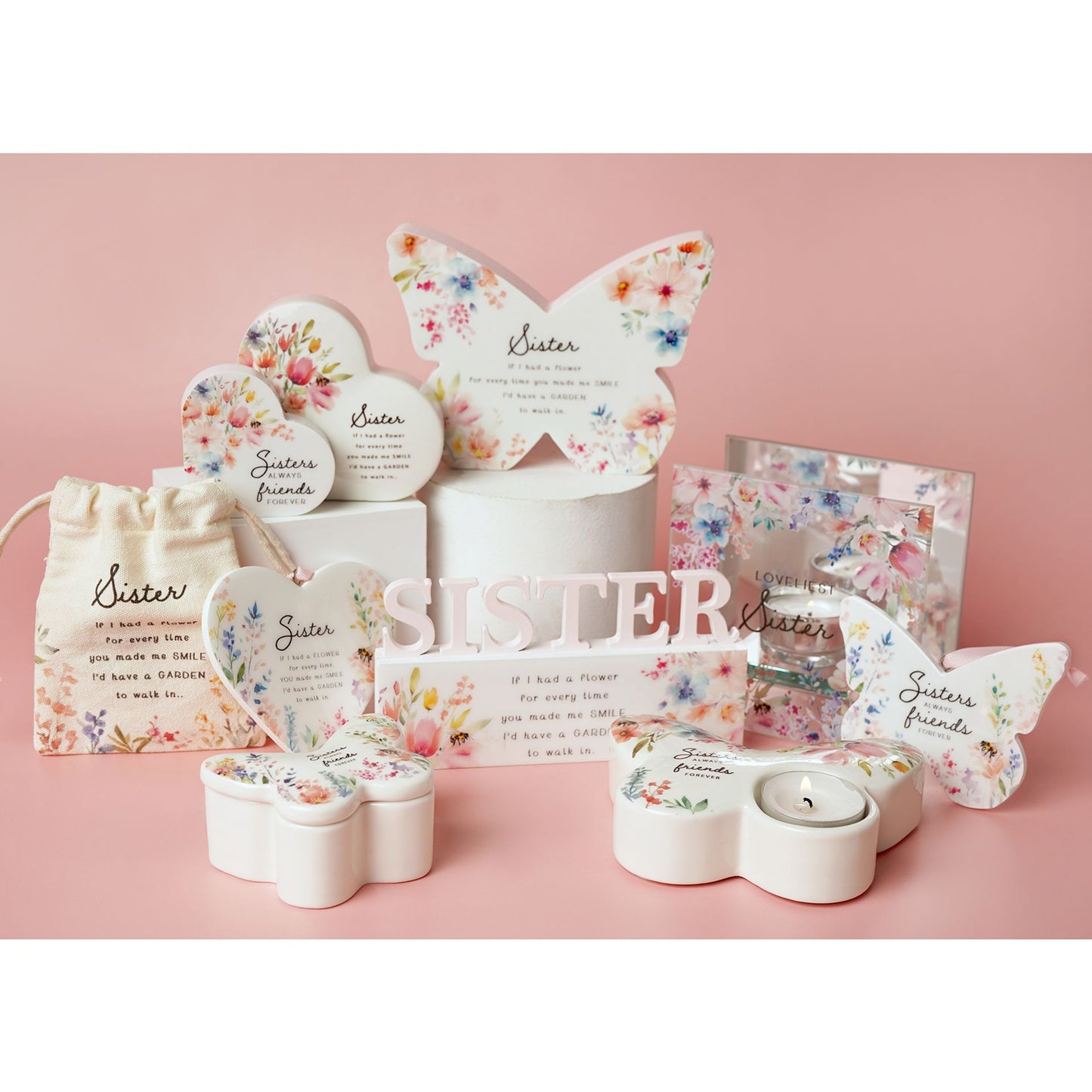 WDP Cottage Garden Floral Word - Sister