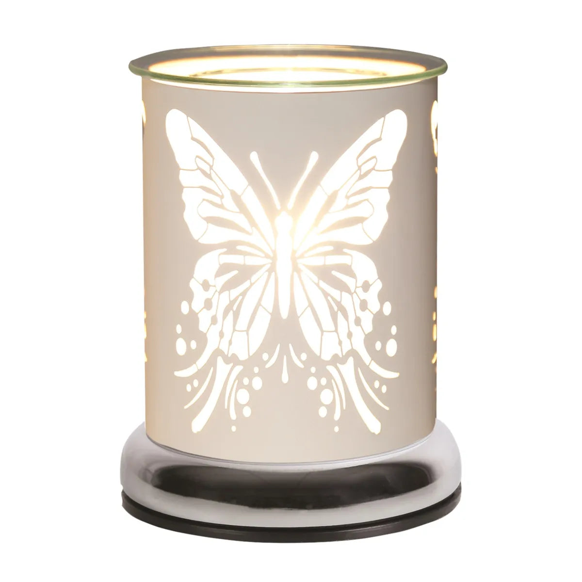 Elec Burner Touch Butterfly White 17cm