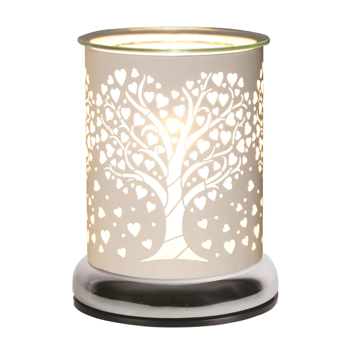 Elec Burner Touch Heart Tree White 17cm