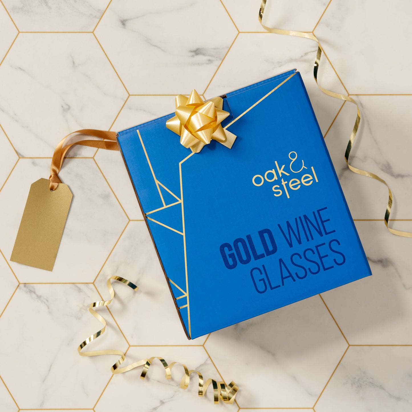 OS 4 Gold Wine Glasses S/S