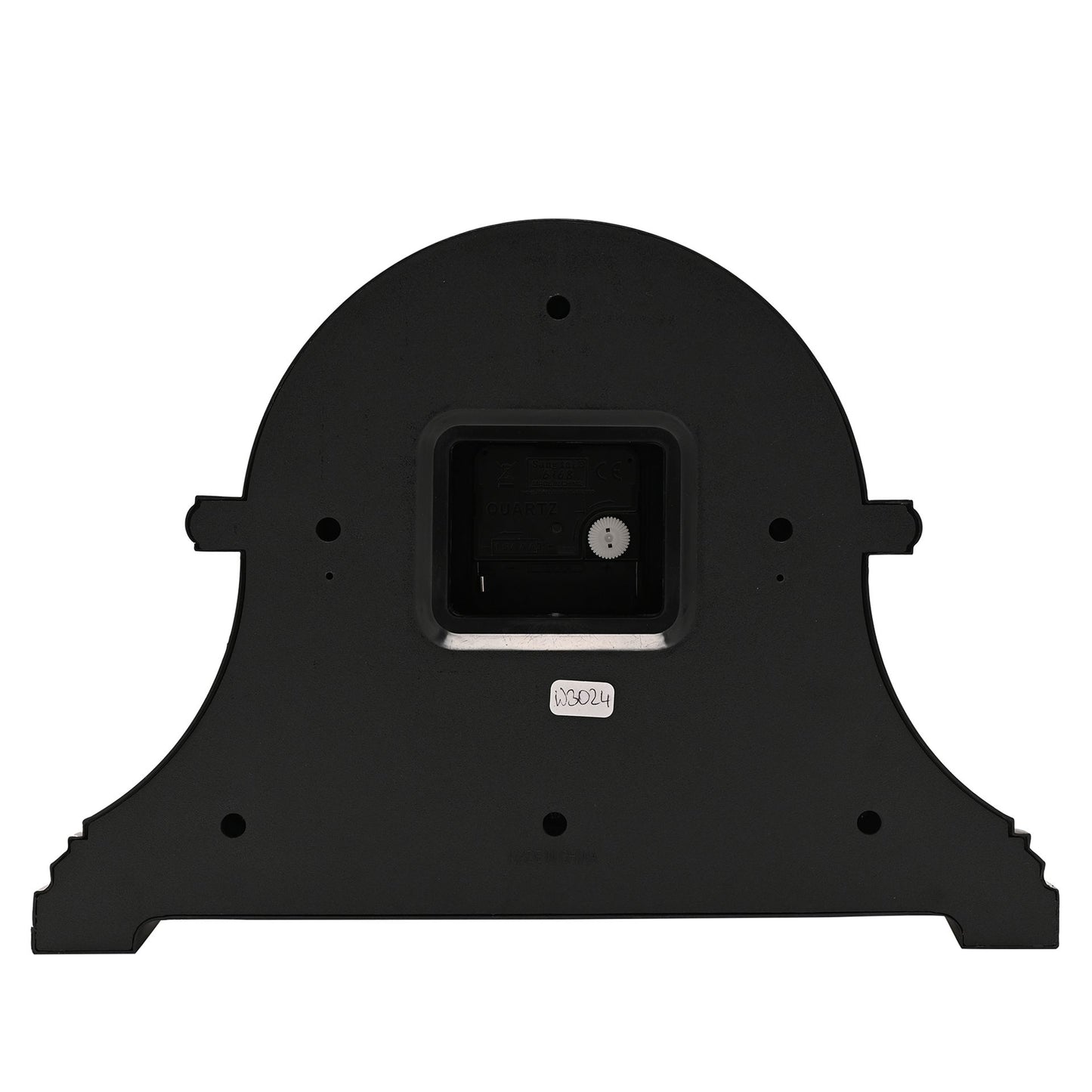 WDP Broken Arch Mantel Clock Black