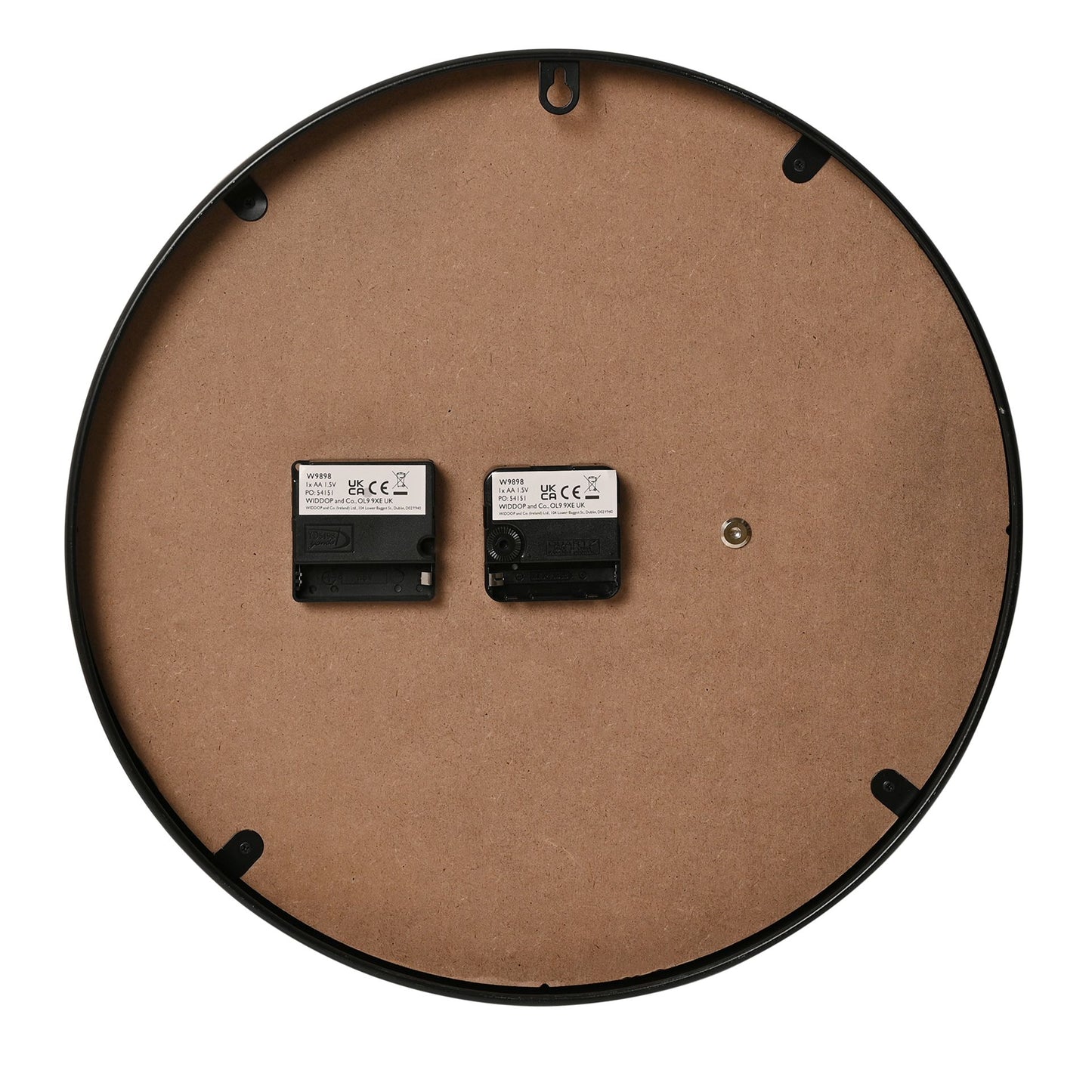 WDP Clock Moving Gears Metal Frame 35cm