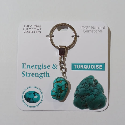 Gemstone Keyring - Energise & Strength Turquoise