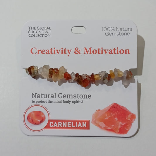 Gemstone Bracelet - Creativity & Motivation Carnelian