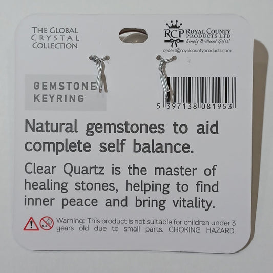 Gemstone Keyring - Good Health Clear Quartz