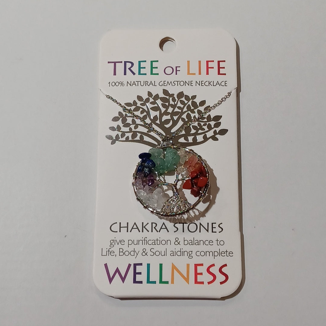 Tree of Life Gemstone Necklace - Wellness Chakra Stones