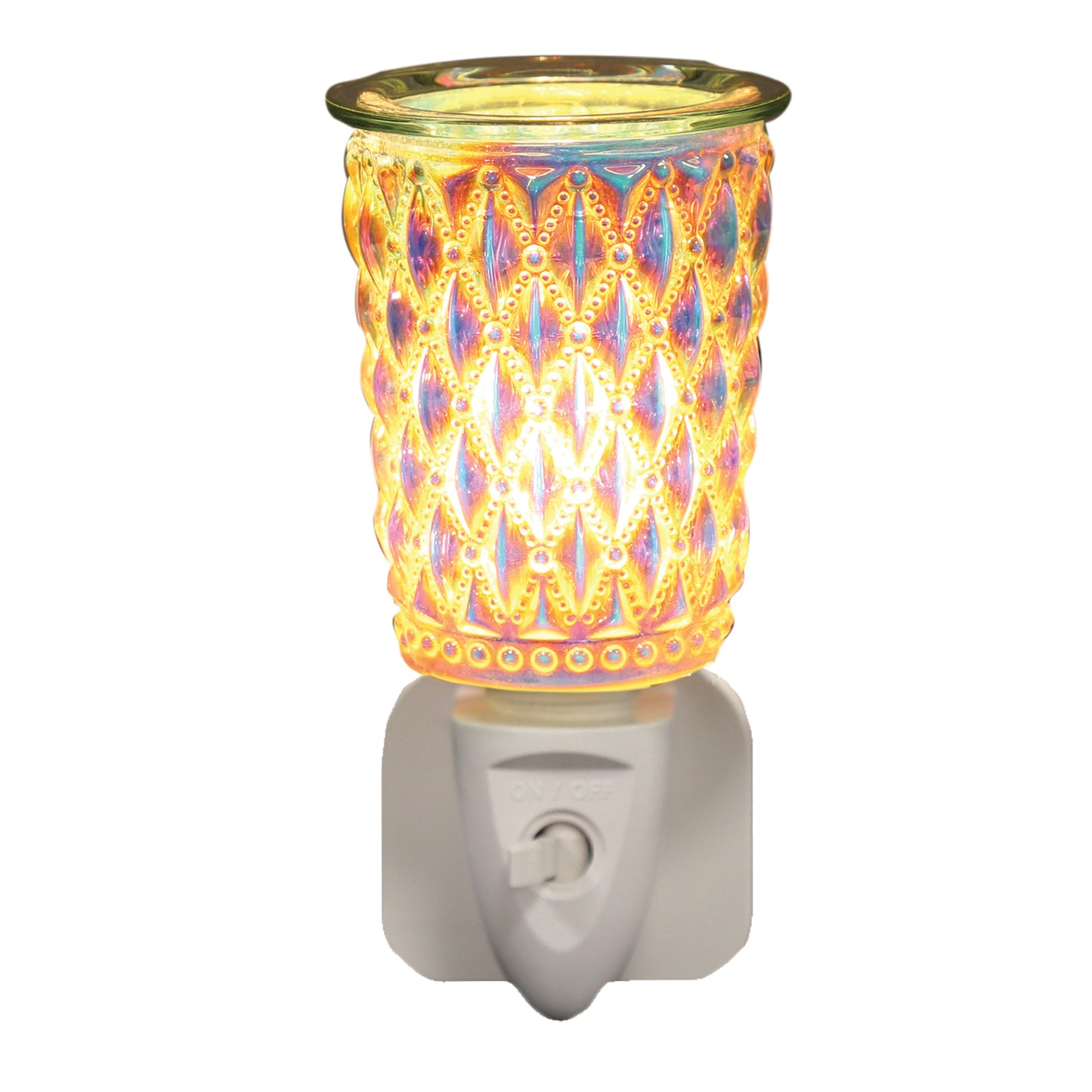 Plug In Glass Lustre Wax Warmer - Diamond