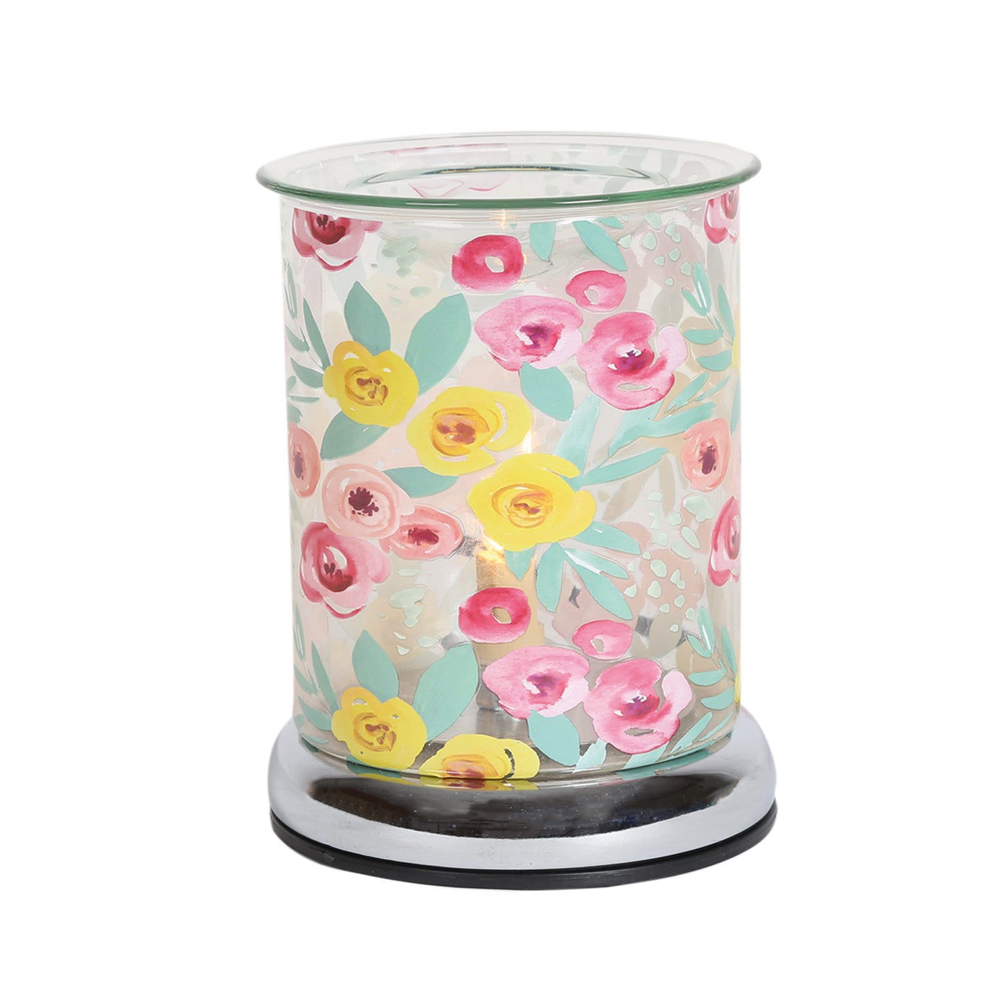 Floral Electric Burner - Yellow & Pink Watercolour