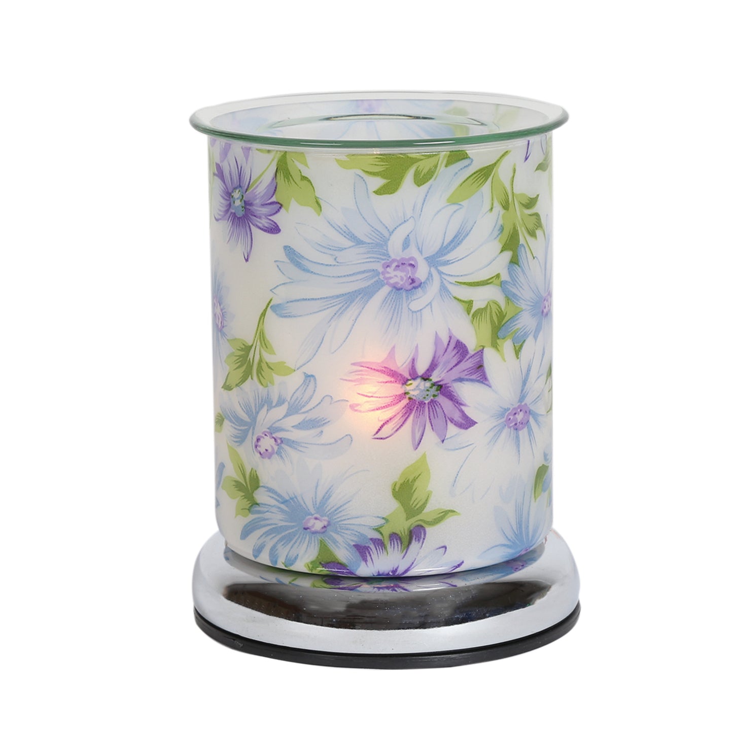 Floral Electric Burner - Blue