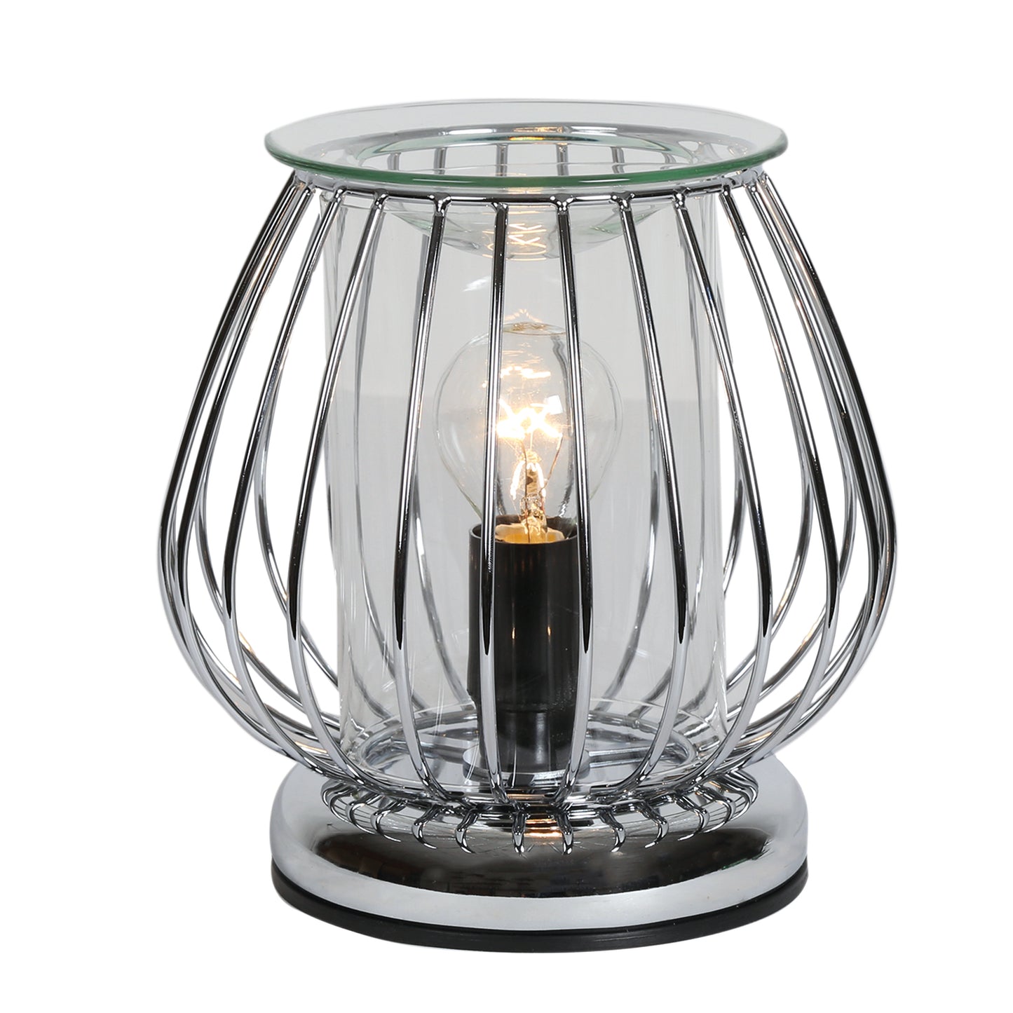 Industrial Framework Electric Burner - Chrome Globe