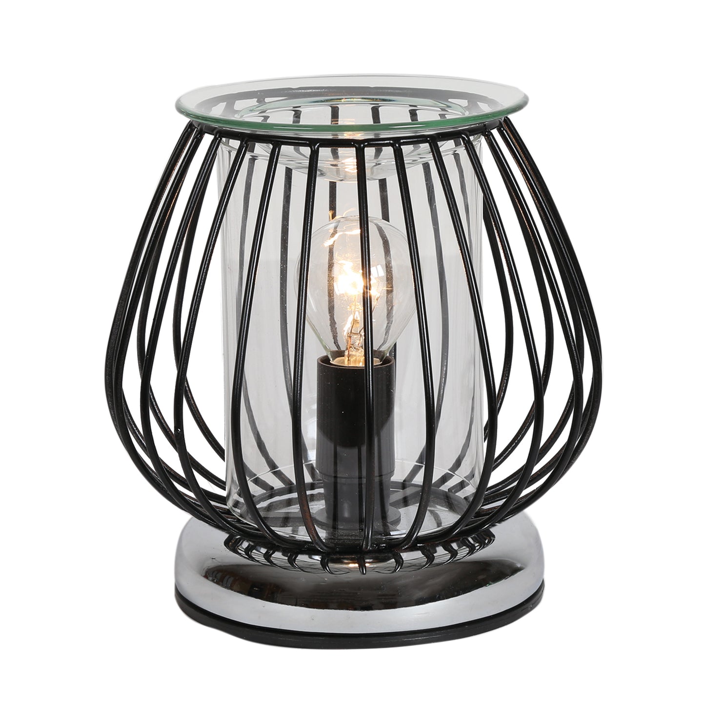 Industrial Framework Electric Burner - Black Globe
