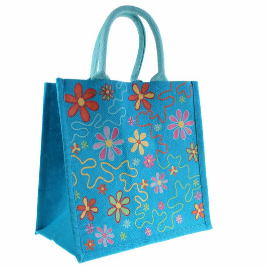 Funky Floral Jute Bag