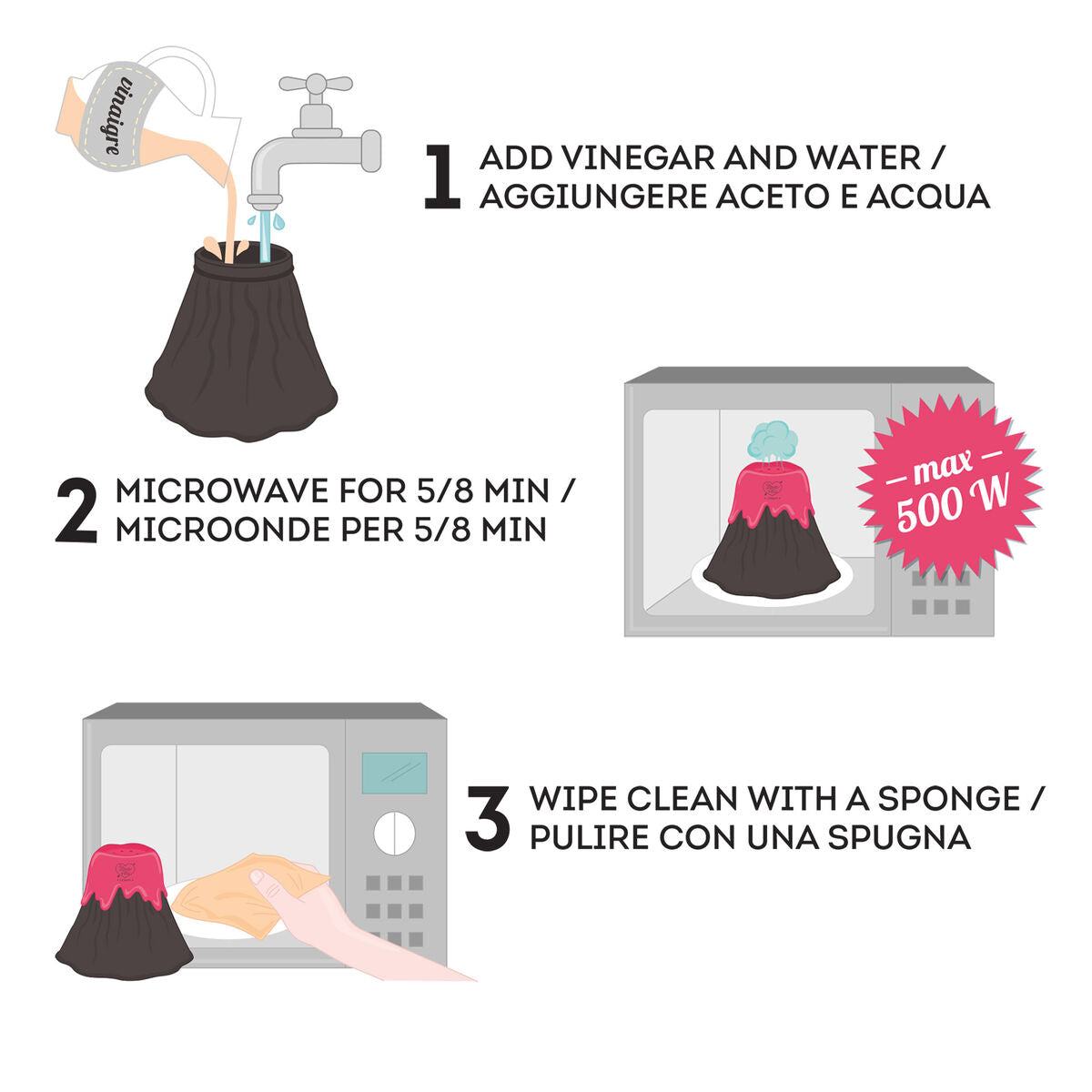 Leg Volcano Microwave Cleaner