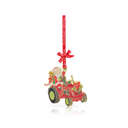 TC Sparkle Santa Tractor Decoration