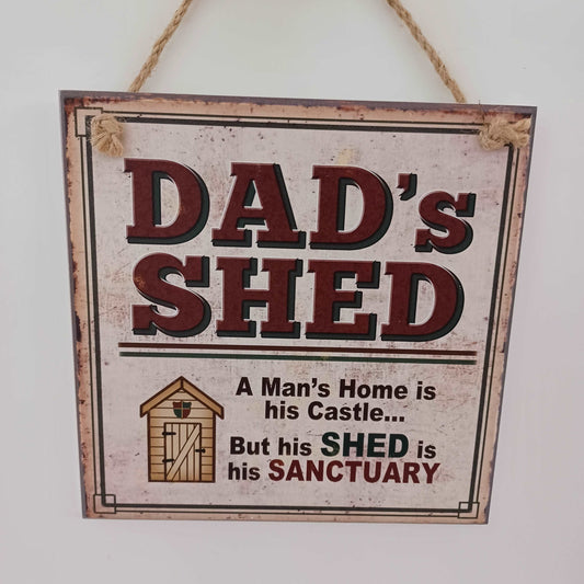 Vintage Plaque - Dad's Shed