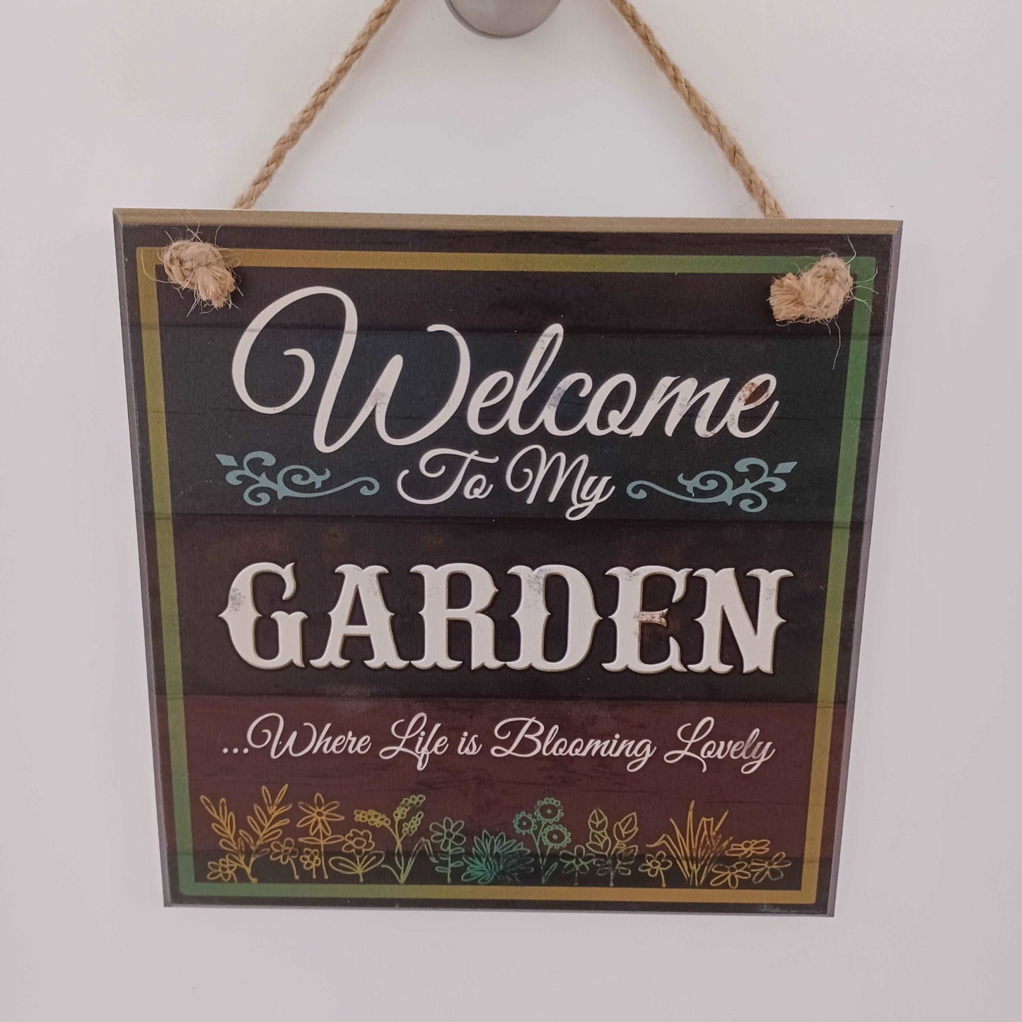 Vintage Plaque - Welcome to My Garden