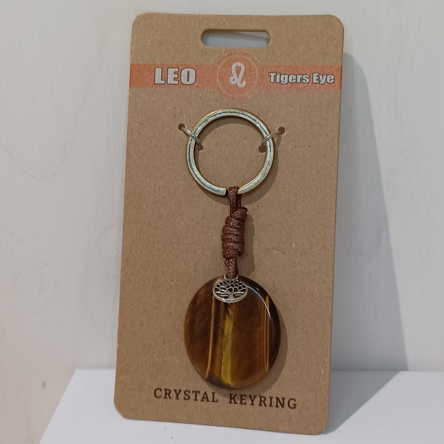 Crystal Keyring - Leo Tiger Eye