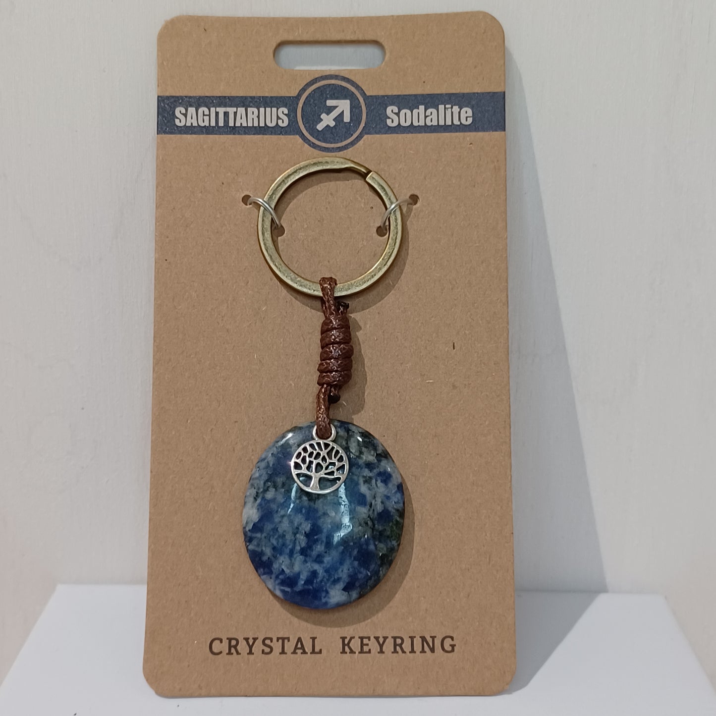 Crystal Keyring - Sagittarius Sodalite