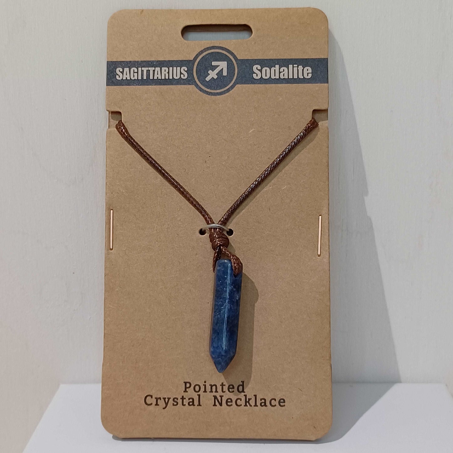 Pointed Crystal Necklace - Sagittarius Sodalite