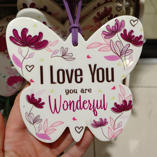 RCP Ceramic Butterfly - I Love You