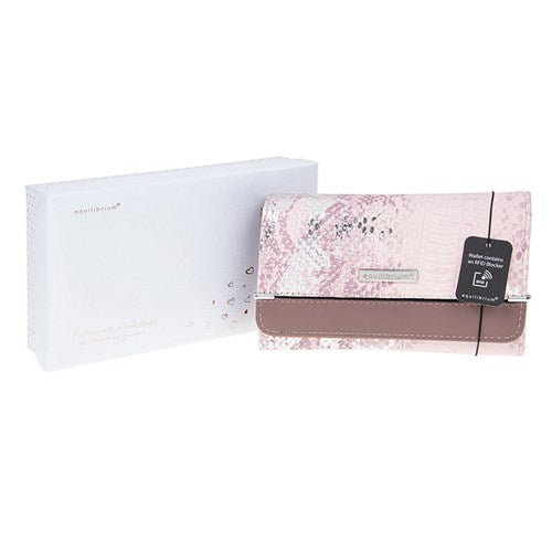 JD Equilibrium Metal Sheen RFID Purse Pink