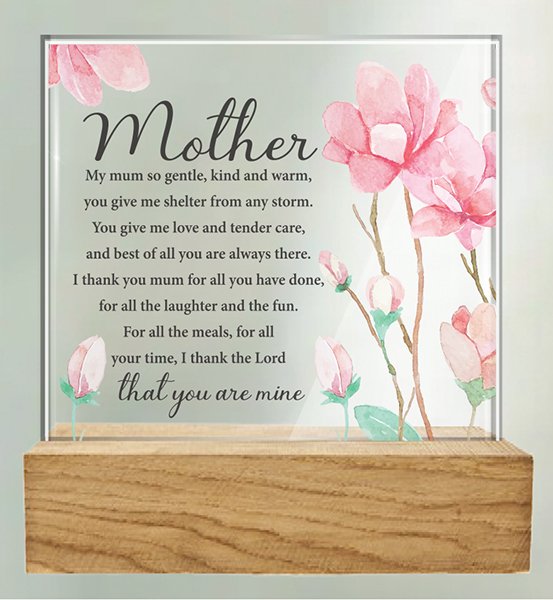 CBC Standing Glass Plaque Mother