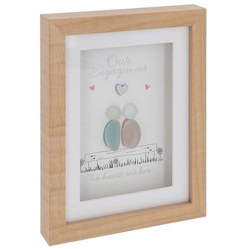 JD Pebble Glass Plaque Engagement