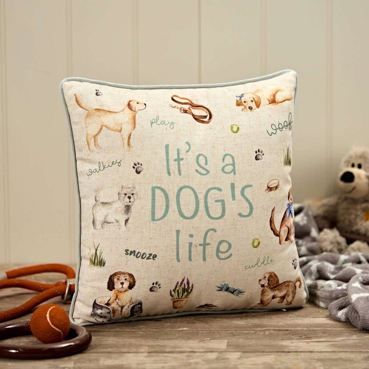 RL Dogs Life Cushion Reverse Pattern