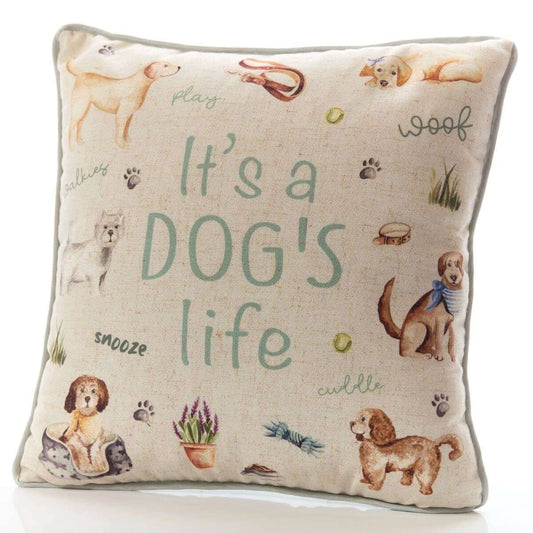 RL Dogs Life Cushion Reverse Pattern