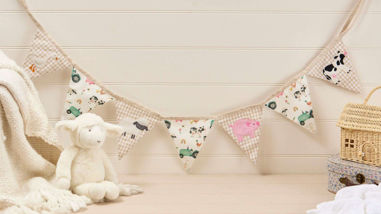 RL Mini Farm Animals Embroidered Bunting