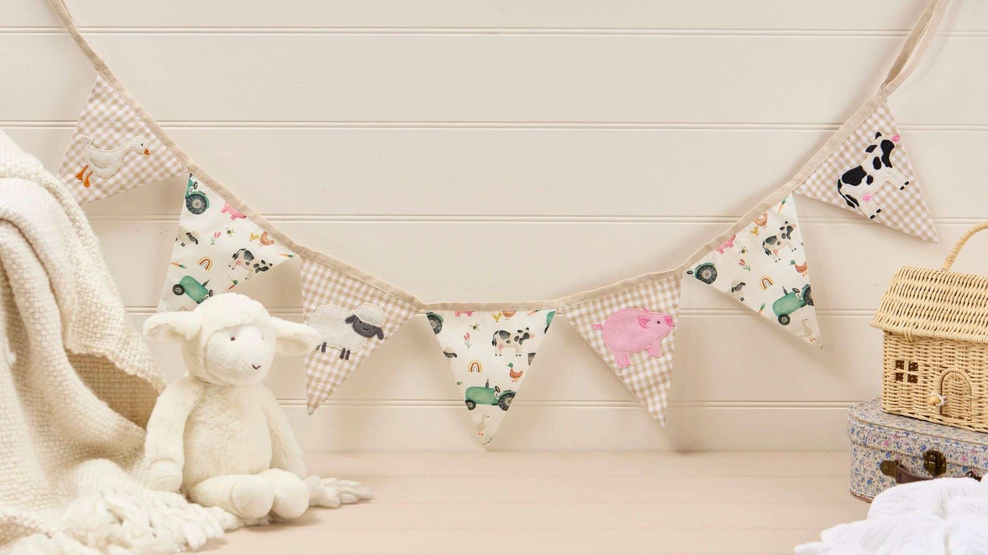 RL Mini Farm Animals Embroidered Bunting
