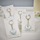 RL Glass Forget Me Not Keyring 2 Asst