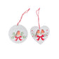 RL Robin With Bow Printed Acrylic Heart Hanger 2 asst