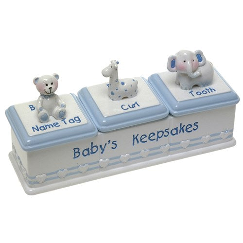 JD Baby Boy Triple Keepsake Box