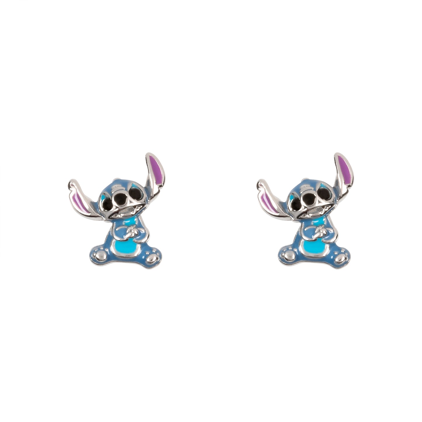 Enamel Stitch Stud Earrings SS925
