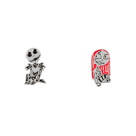 Nightmare Before Christmas Enamel Mismatch Studs SS925