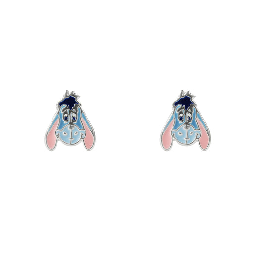 Eeyore Enamel Stamp Stud Earrings SS925
