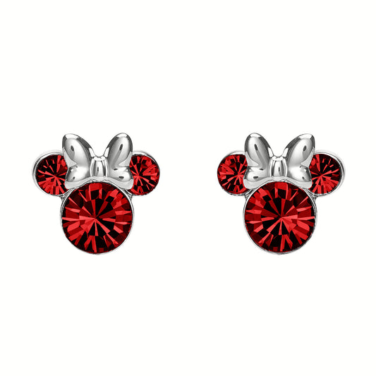 Disney Minnie Mouse July Birthstone Earrings SS925