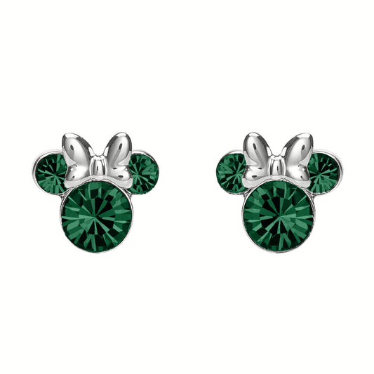 Disney Minnie Mouse May Birthstone Earrings SS925