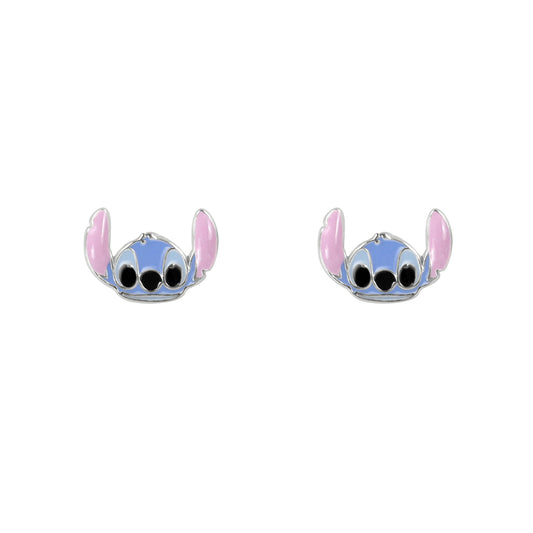 Stitch Enamel Fill Stud Earrings SS925