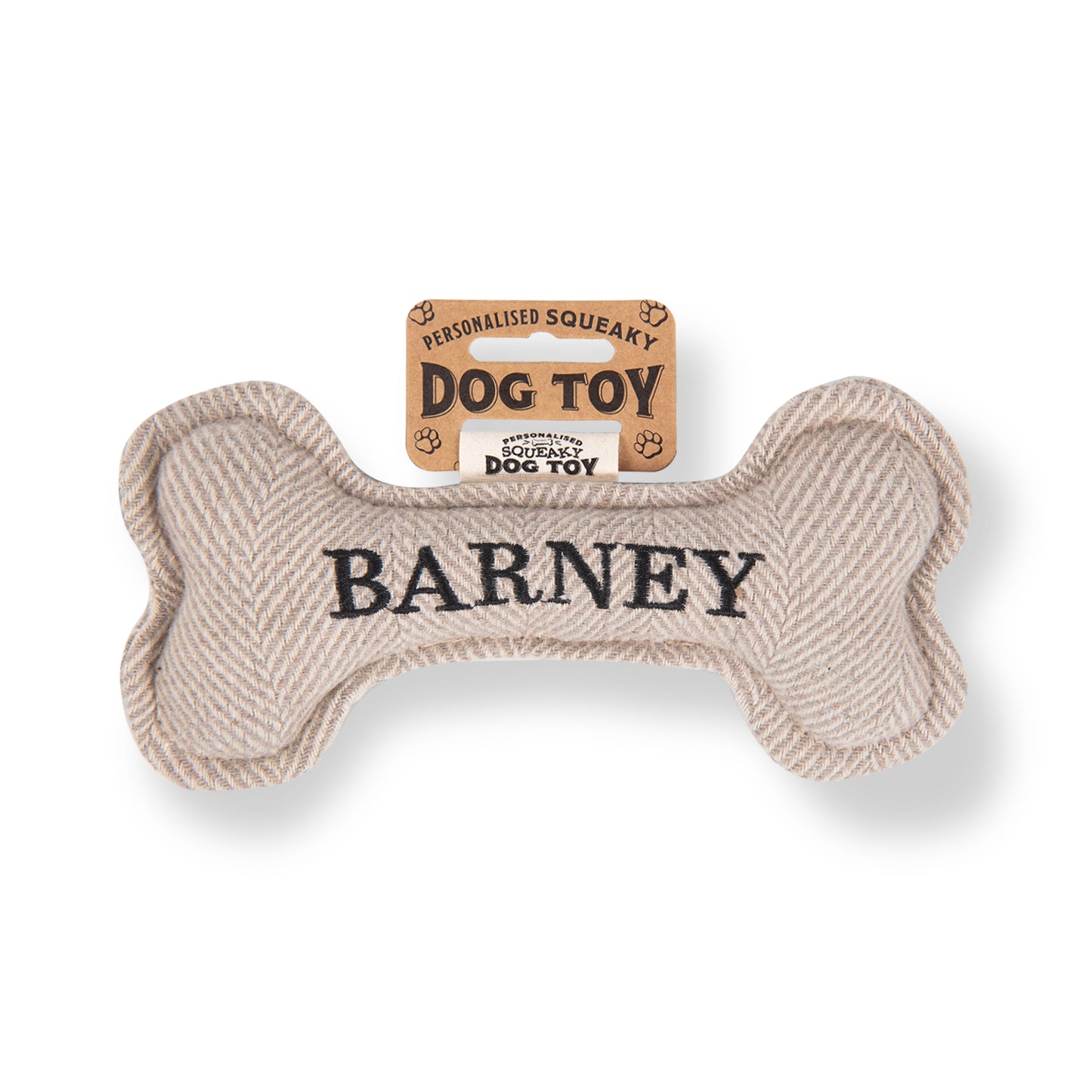 Squeaky Bone Dog Toy - Barney