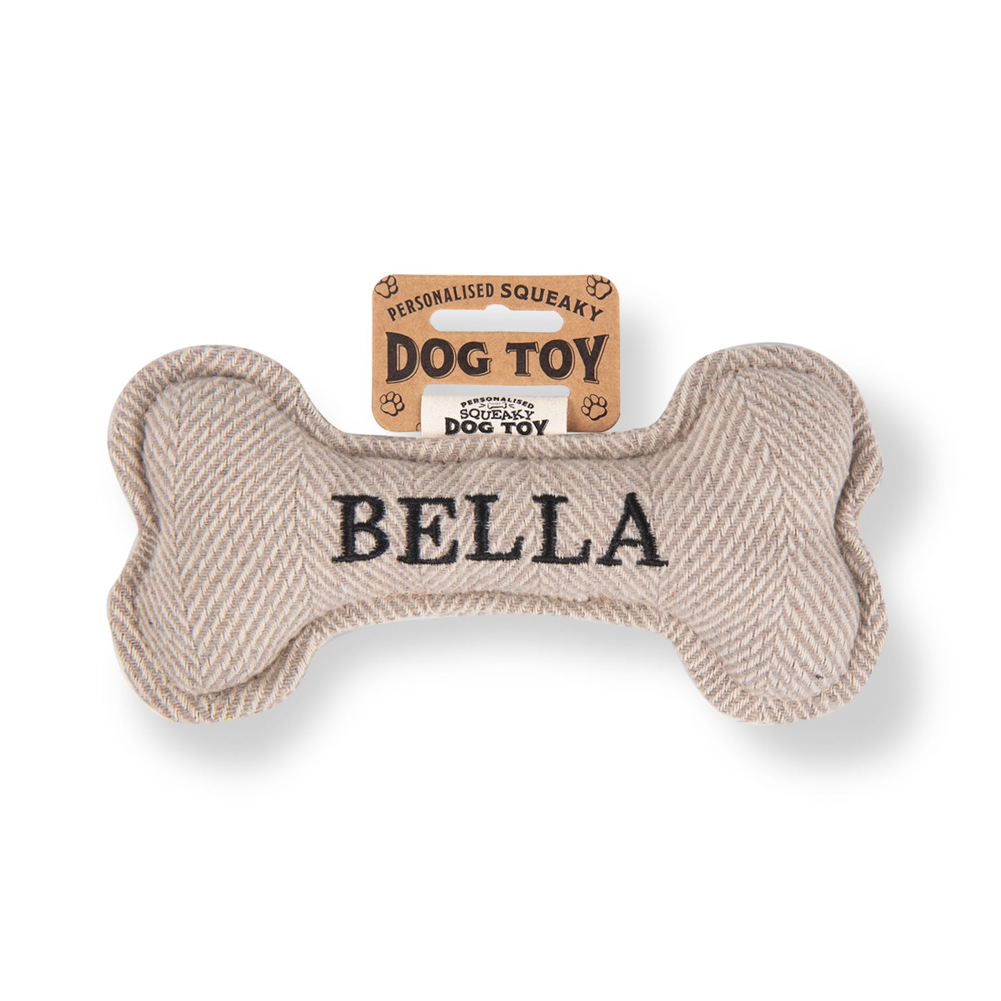 Squeaky Bone Dog Toy - Bella