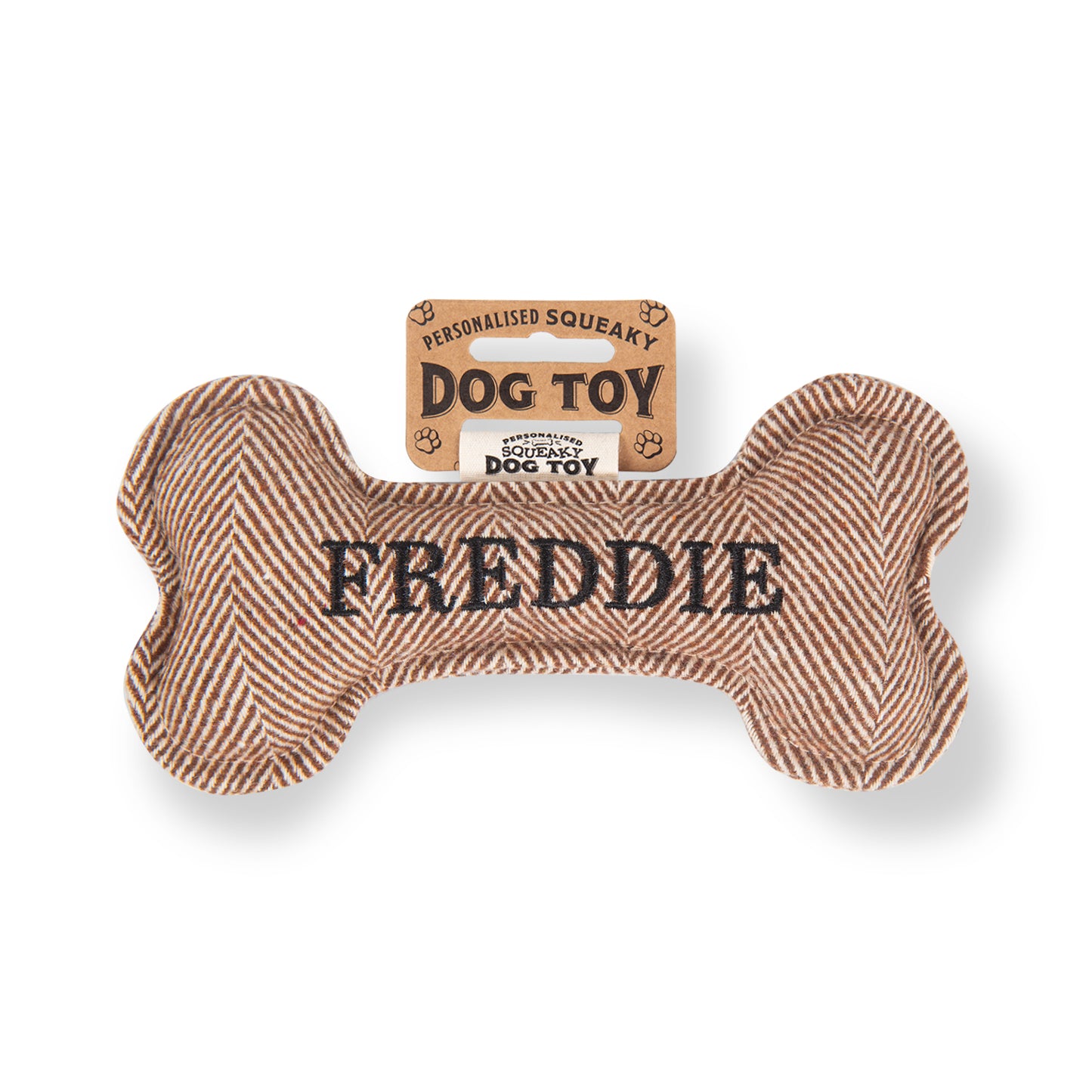 Squeaky Bone Dog Toy - Freddie