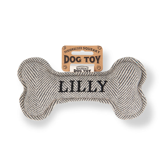 Squeaky Bone Dog Toy - Lilly
