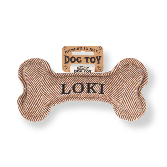 Squeaky Bone Dog Toy - Loki