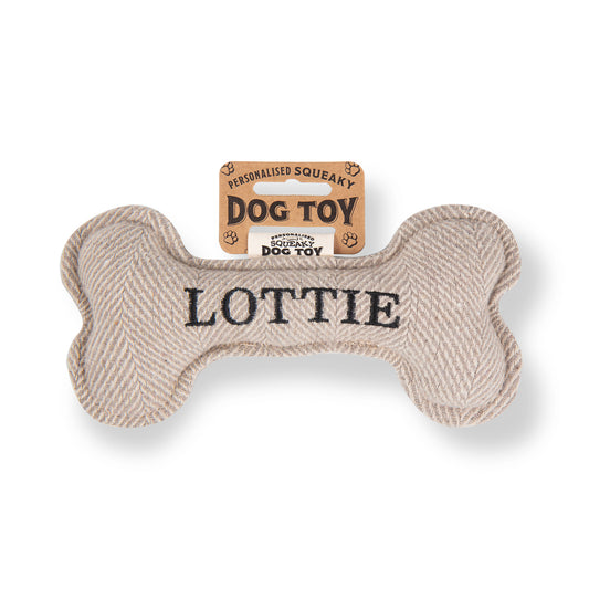 Squeaky Bone Dog Toy - Lottie