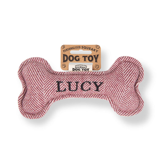 Squeaky Bone Dog Toy - Lucy
