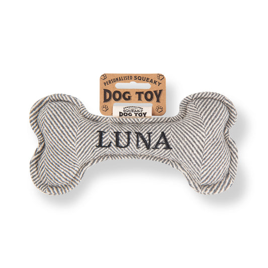 Squeaky Bone Dog Toy - Luna