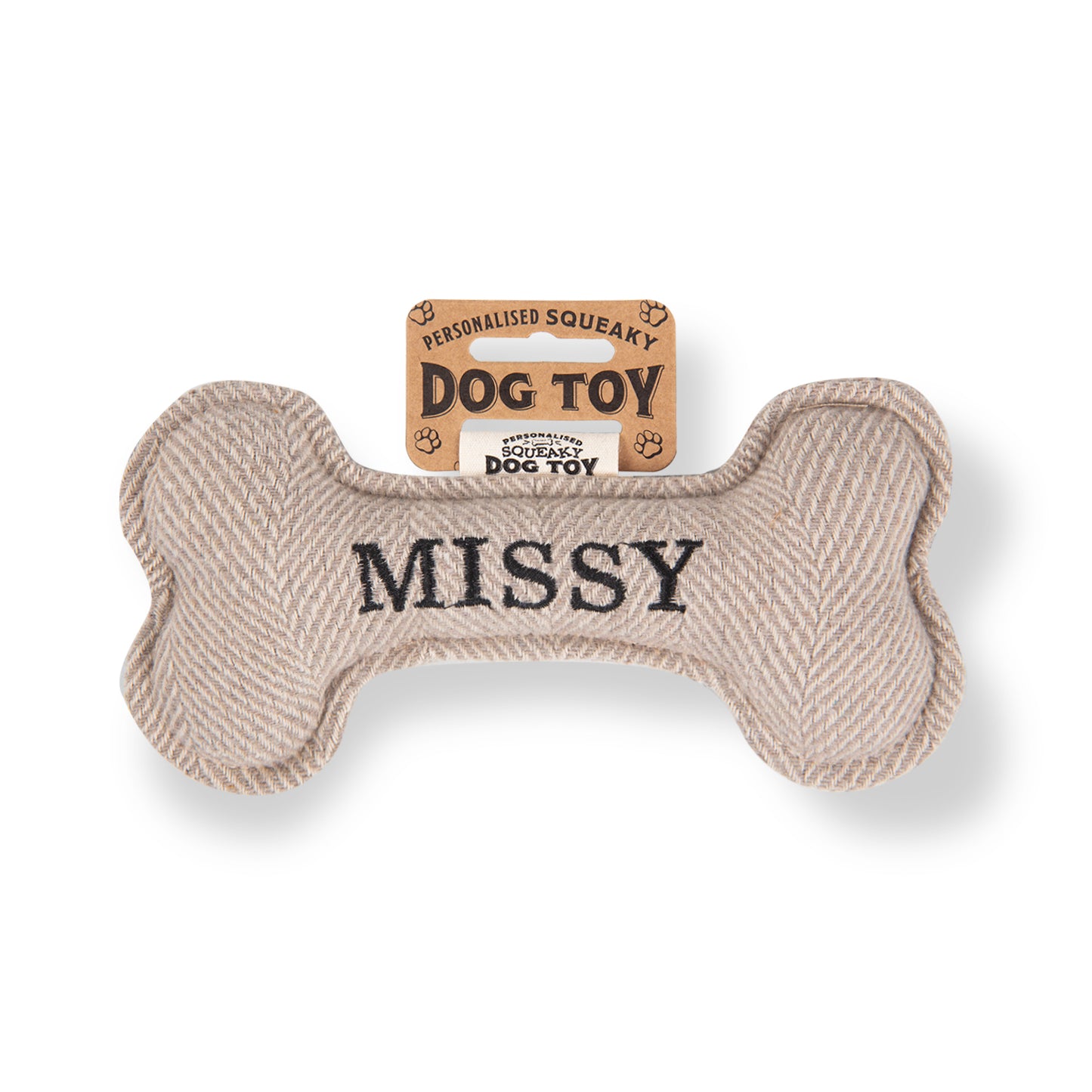 Squeaky Bone Dog Toy - Missy