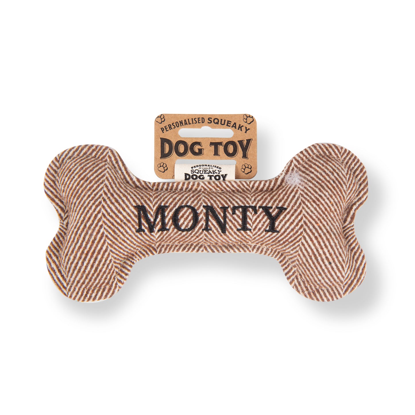 Squeaky Bone Dog Toy - Monty